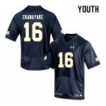 Notre Dame Fighting Irish Youth Cameron Ekanayake #16 Navy Under Armour Authentic Stitched College NCAA Football Jersey UTV4499JU